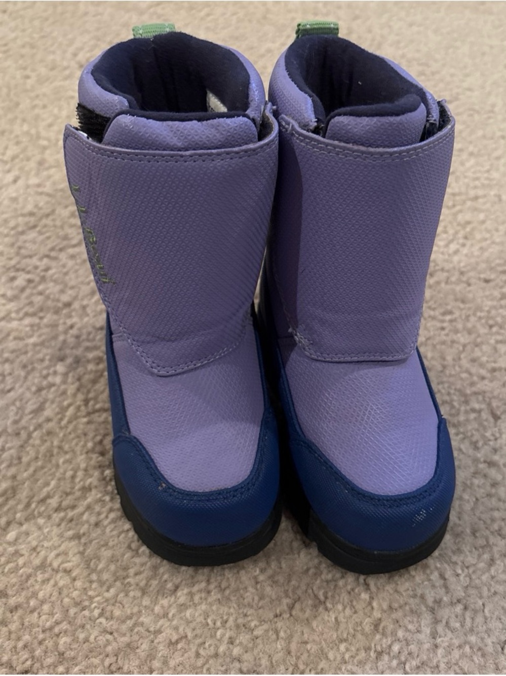 L.L. Bean Kids Lavender and Navy Snow Boots